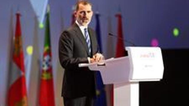 Felipe VI en la inauguración del IV Encuentro de Rectores Universia.