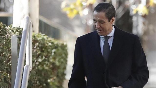 Eduardo Zaplana en una de sus declaraciones en la Audiencia Nacional