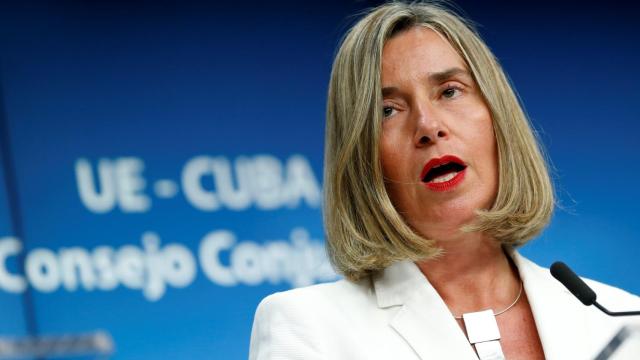 La alta representante de la UE para la Política Exterior, Federica Mogherini.