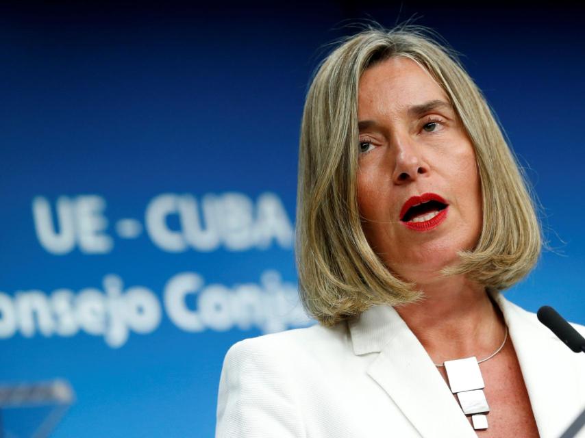 La alta representante de la UE para la Política Exterior, Federica Mogherini.