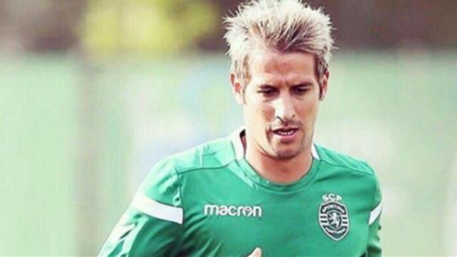 Coentrao en un entrenamiento del Sporting. Foto: Instagram (@fabio_coentrao)