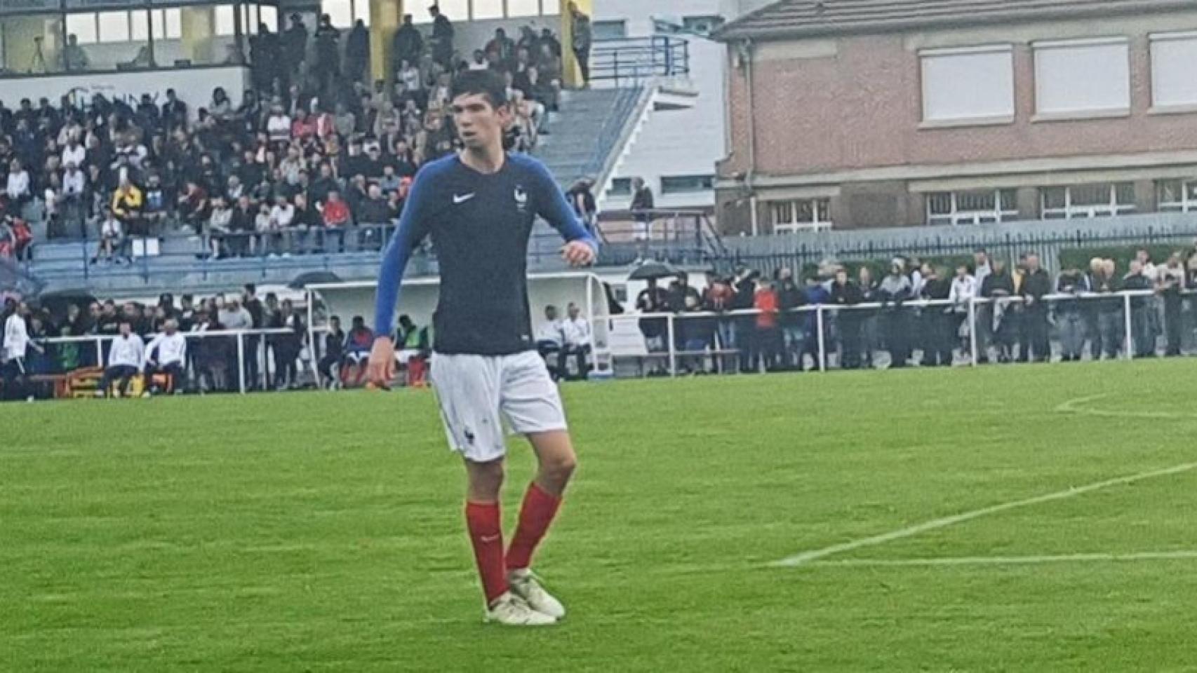 Theo Zidane,  con la sub16 de Francia