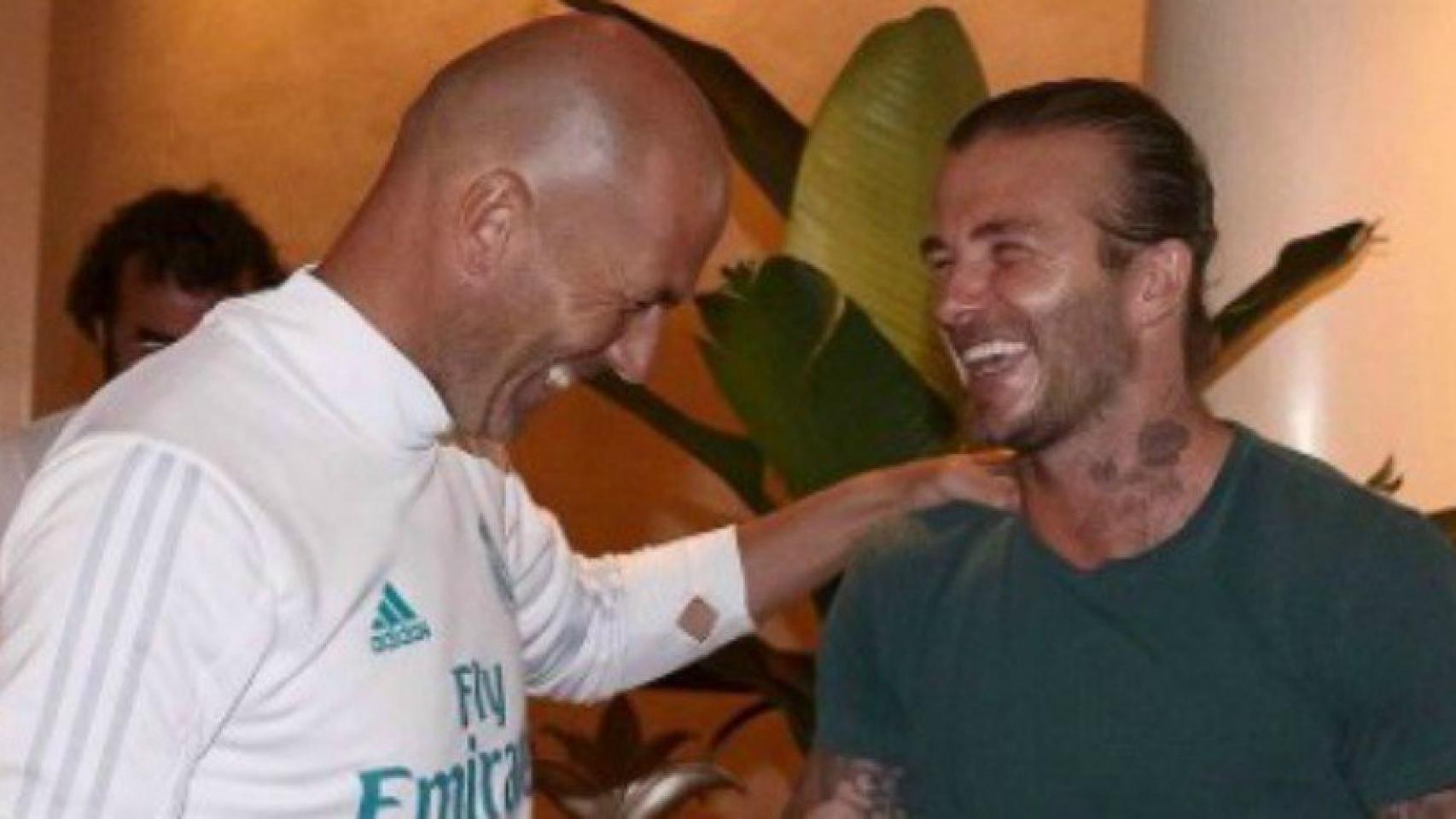 Zidane y David Beckham, juntos en Los Ángeles   Foto: Instagram (@davidbeckham)