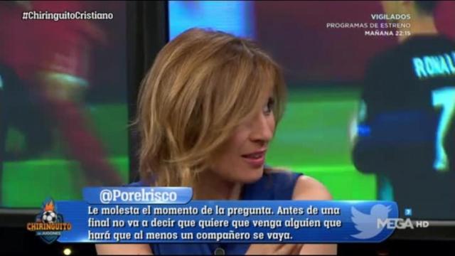 Rocío Martínez. Foto: Twitter (@elchiringuitotv)