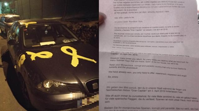 Lazos amarillos pintados en los coches y cartas amenazantes: la respuesta a los que limpian lazos