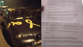 Lazos amarillos pintados en los coches y cartas amenazantes: la respuesta a los que limpian lazos