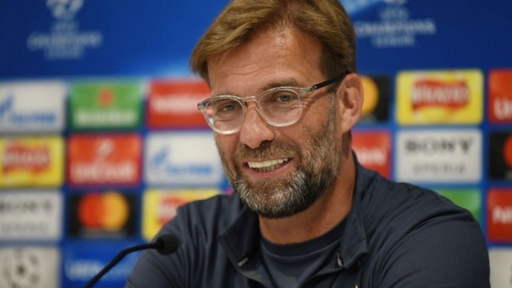 Jürgen Klopp durante una rueda de prensa. Foto: liverpoolfc.com