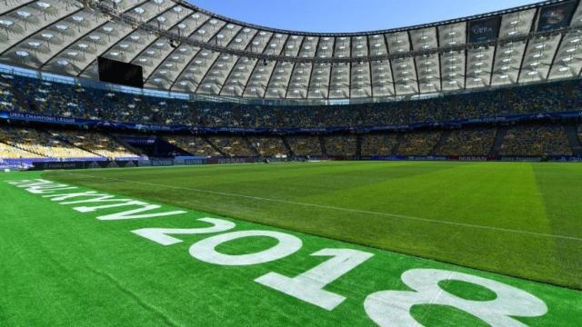 Estadio Olímpico de Kiev. Foto: Twitter (@ChampionsLeague).