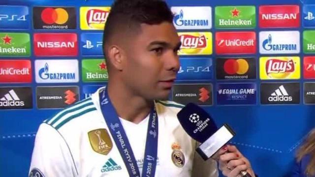 Casemiro habla en zona mixta