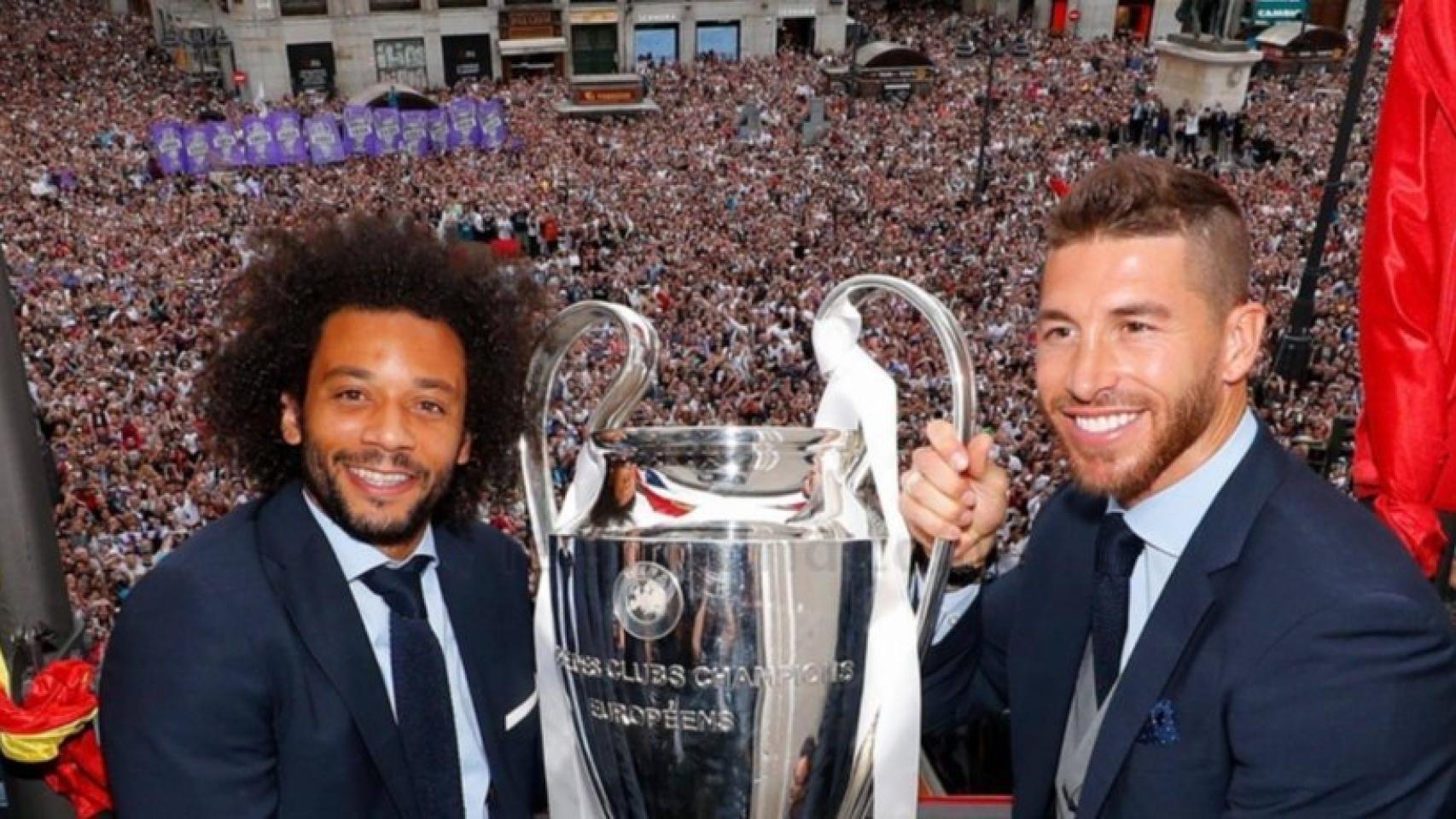 Marcelo y Ramos ofrecen La Decimotercera al madridismo