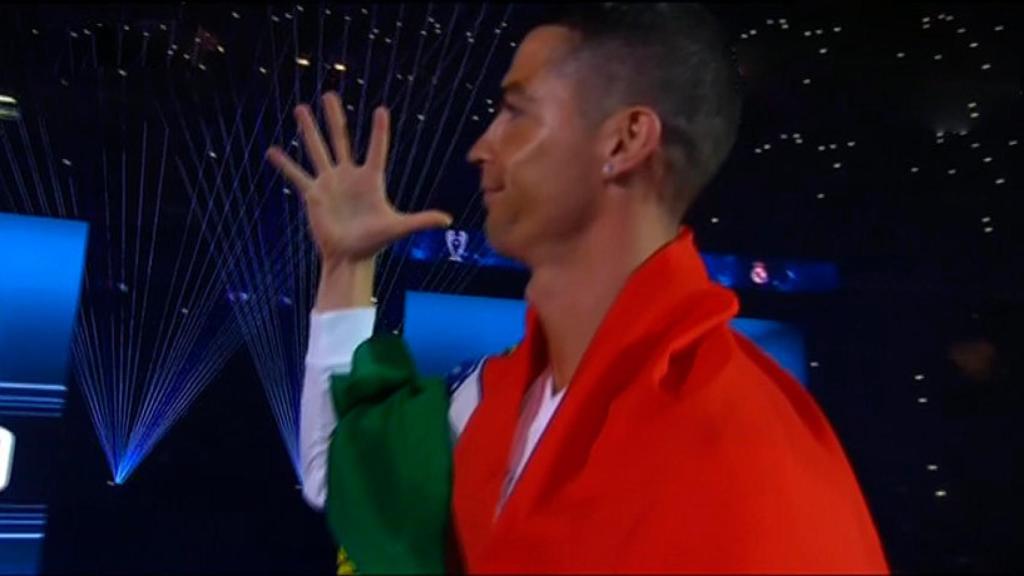 Cristiano Ronaldo, en la fiesta del Santiago Bernabéu