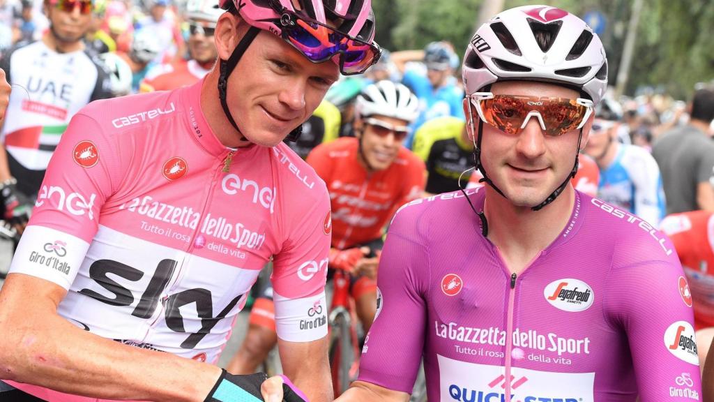 Froome posa en la etapa final del Giro.