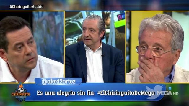 Pedrerol en El Chiringuito. Foto: Twitter (@ElChiringuitotv).