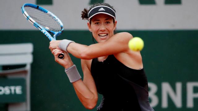 Muguruza, durante su partido ante Kuznetsova.