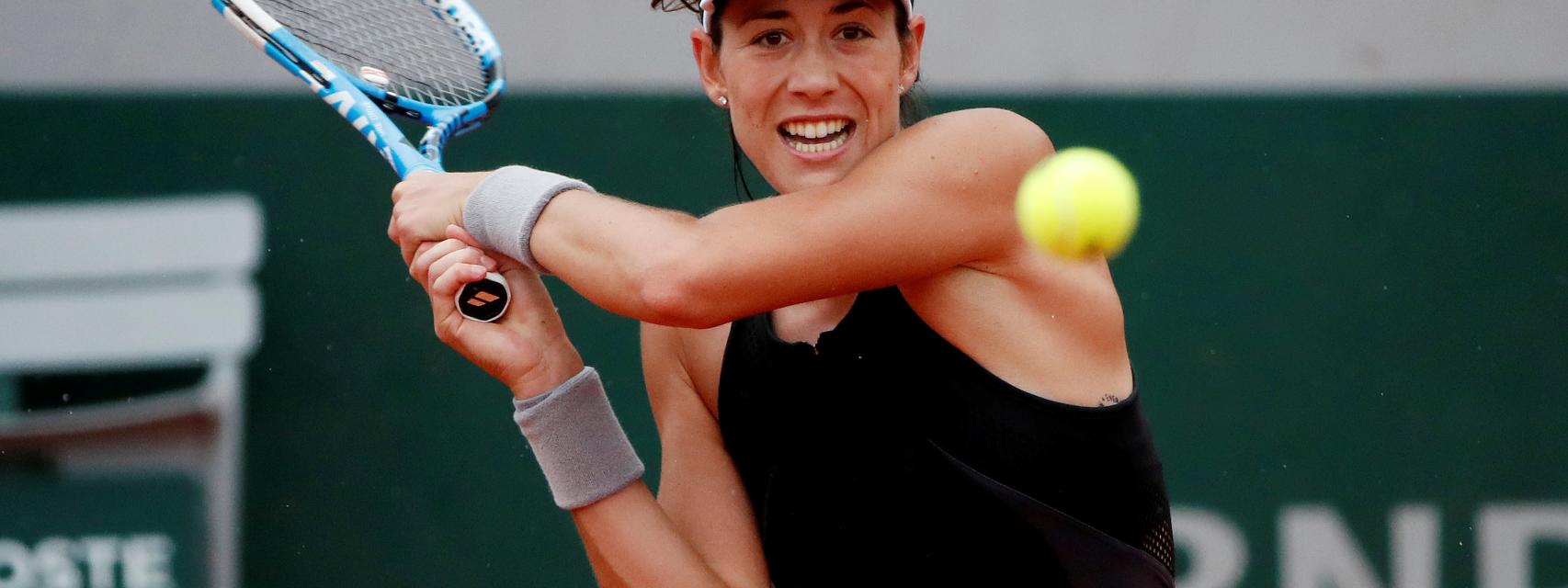 Muguruza, durante su partido ante Kuznetsova.