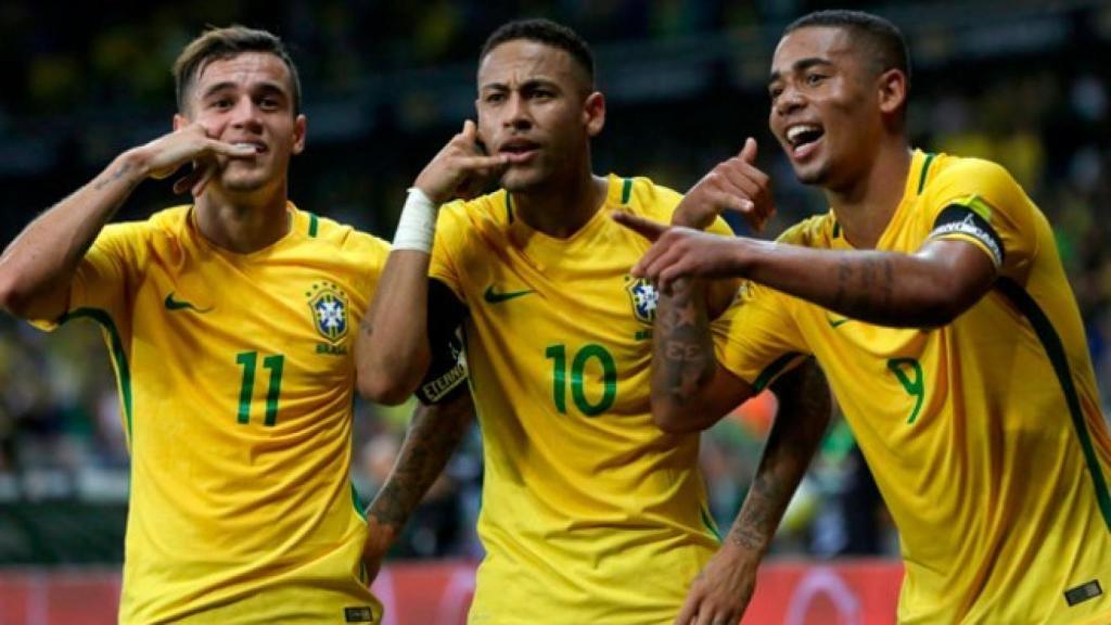 Coutinho, Neymar y Gabriel Jesús.