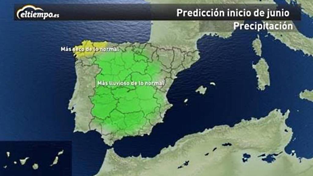 La distribución de las anomalías en la lluvia de comienzos de junio 2018.