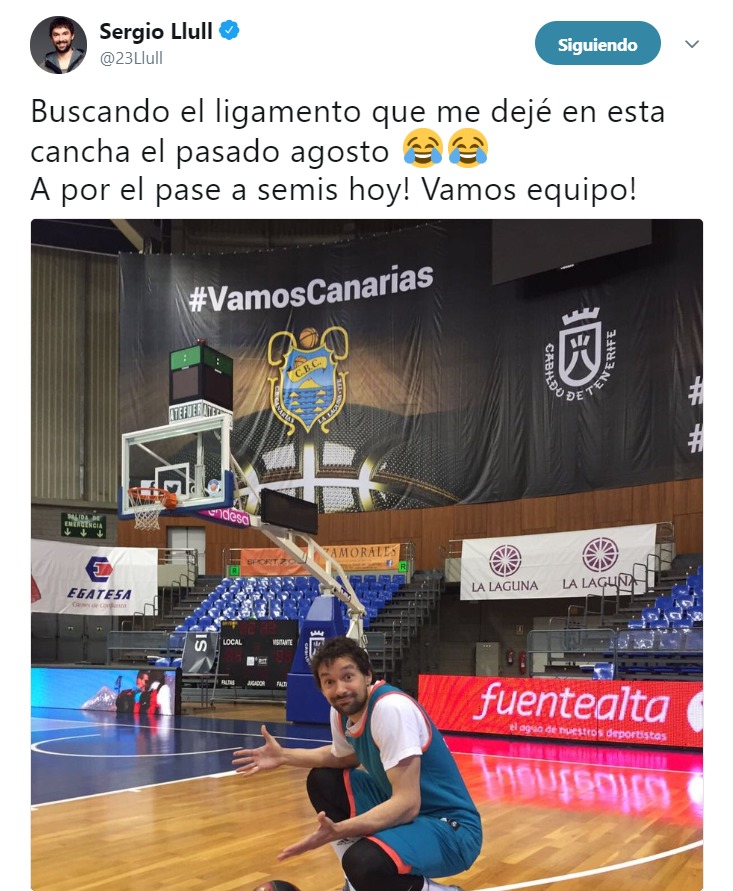 Llull vuelve a Tenerife bromeando con su lesión