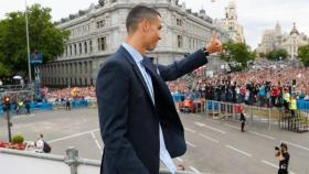 Cristiano Ronaldo durante la celebración de Cibeles