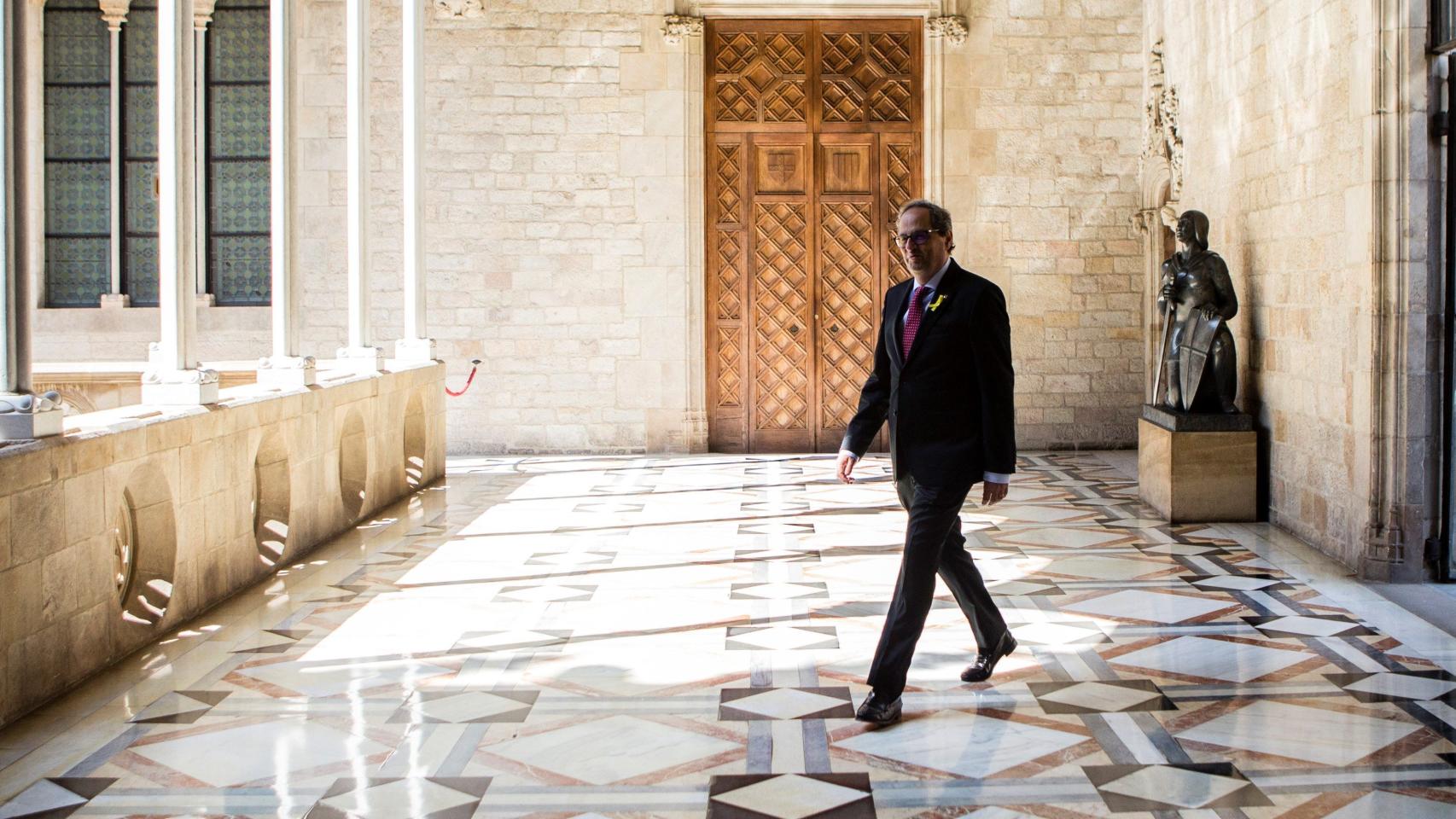 Quim Torra, en uno de los pasillos del Palau de la Generalitat.