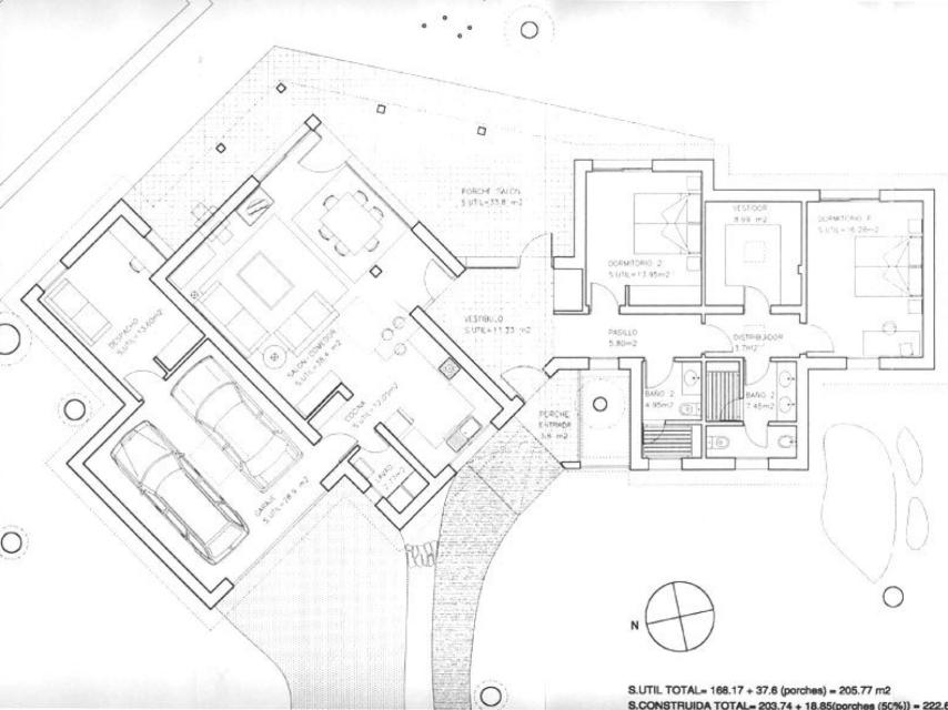 Plano de planta de la vivienda.