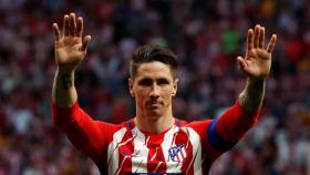 Fernando Torres, en su despedida del Atlético de Madrid.