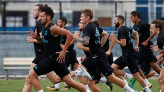 Jugadores del Real Madrid durante la pretemporada