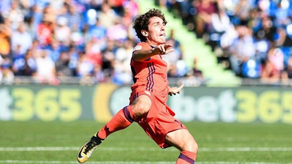 Odriozola, en un partido con la Real Sociedad. Foto: Twitter (@alvaroodriozola)