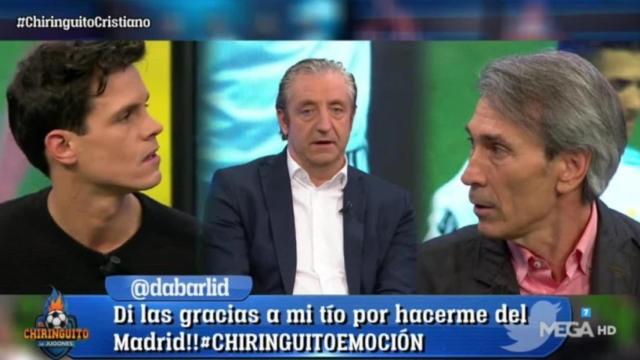 Edu Aguirre, durante su intervención en El Chiringuito. Foto: Twitter (@elchiringuitotv).