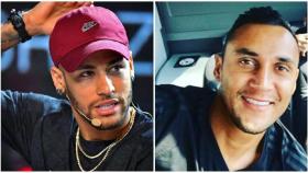 Neymar y Keylor Navas