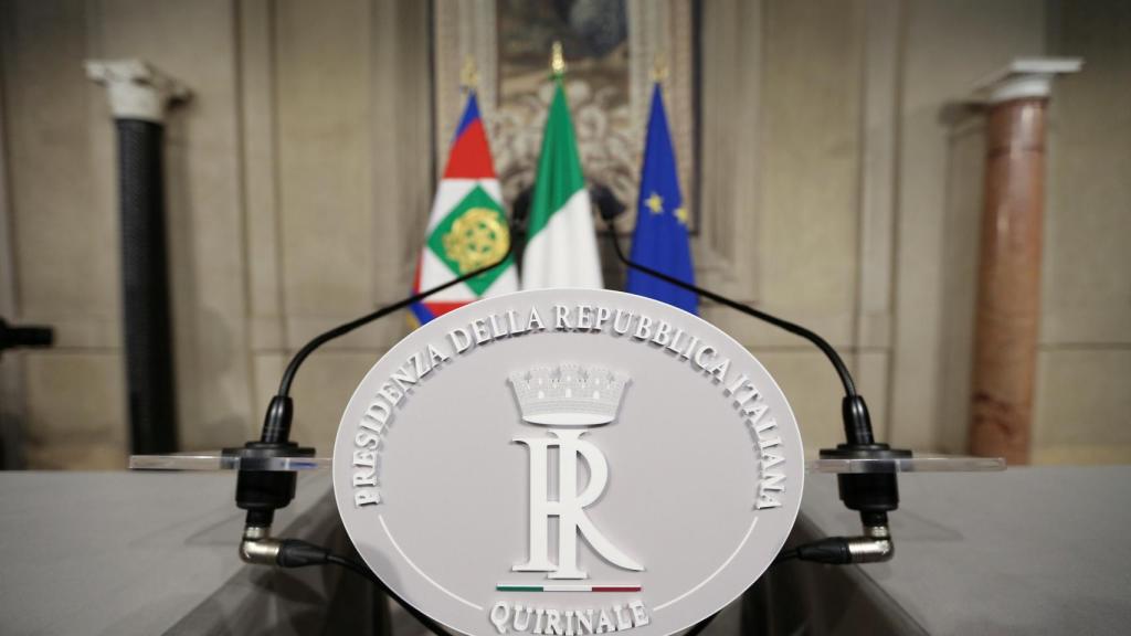 Atril del presidente de la República italiana