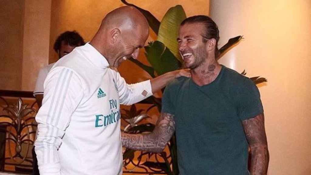 Zidane y David Beckham se ven muy a menudo.