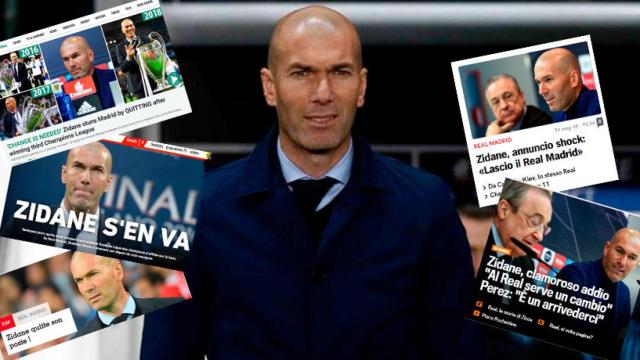 La prensa internacional se hace eco de la dimisión de Zidane