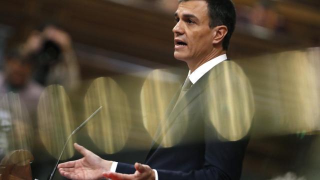 Pedro Sánchez, durante la moción de censura.