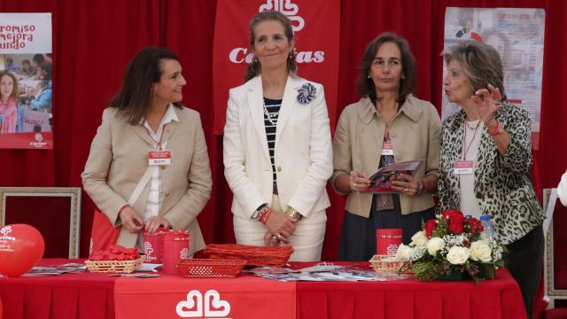 La infanta Elena en el evento de Cáritas en Madrid.
