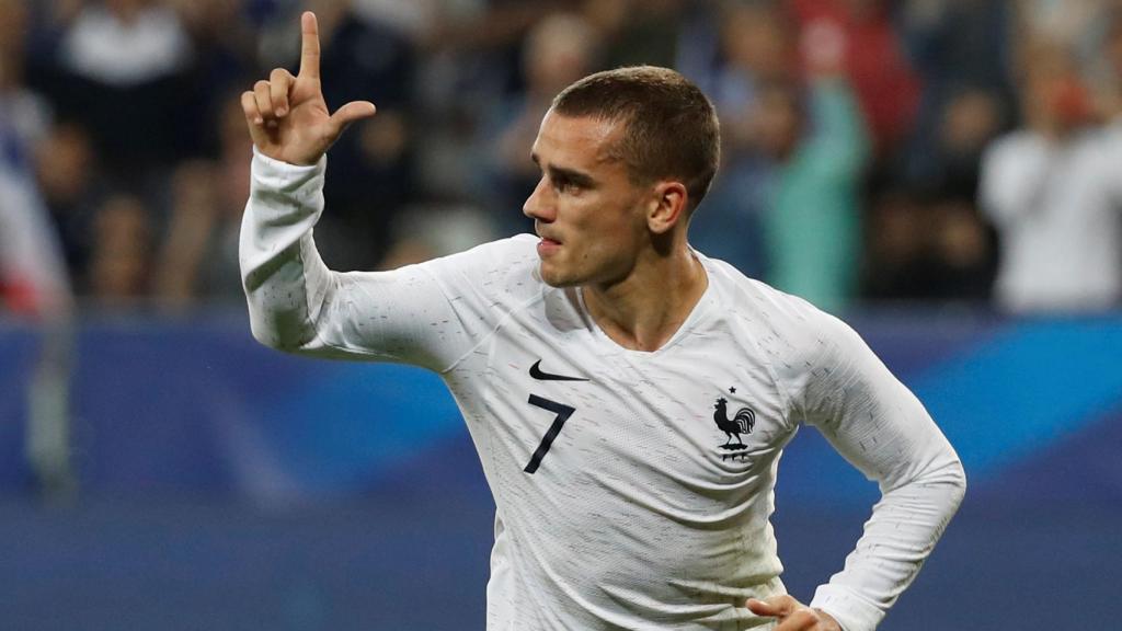 Antoine Griezmann celebra el segundo gol de Francia este viernes.