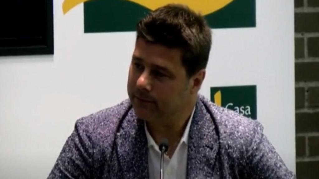 Pochettino durante la presentación de su libro