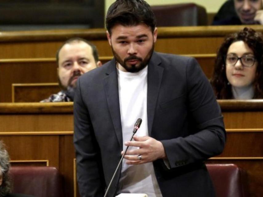 Gabriel Rufián, en el Congreso de los Diputados.