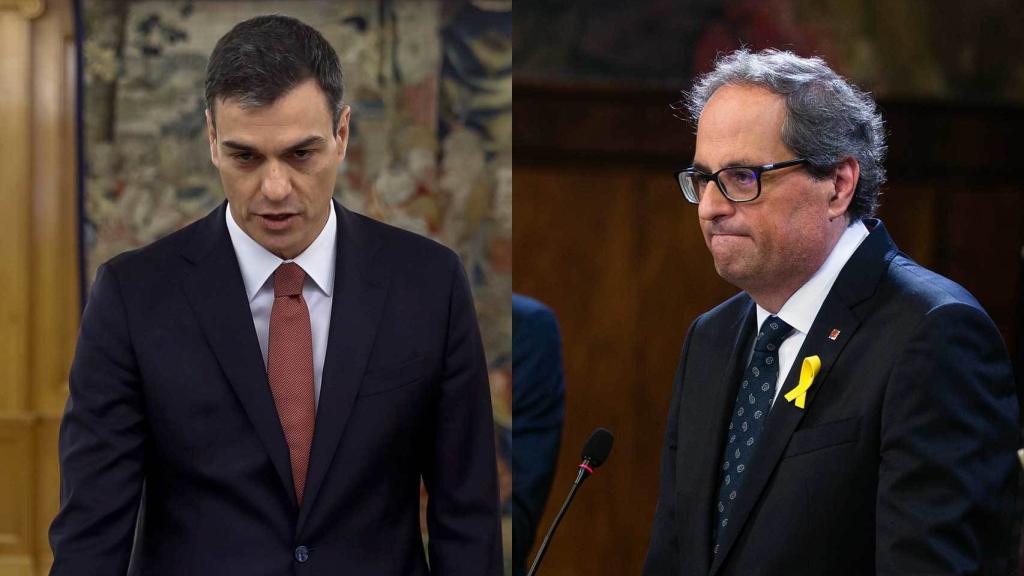 Pedro Sánchez y Quim Torra