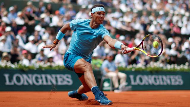 Nadal, durante el partido ante Gasquet.