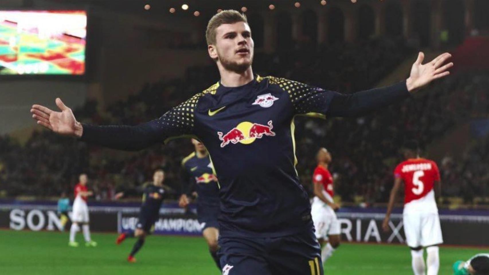 Werner celebra un gol ante el Mónaco. Foto Instagram (@timowerner)