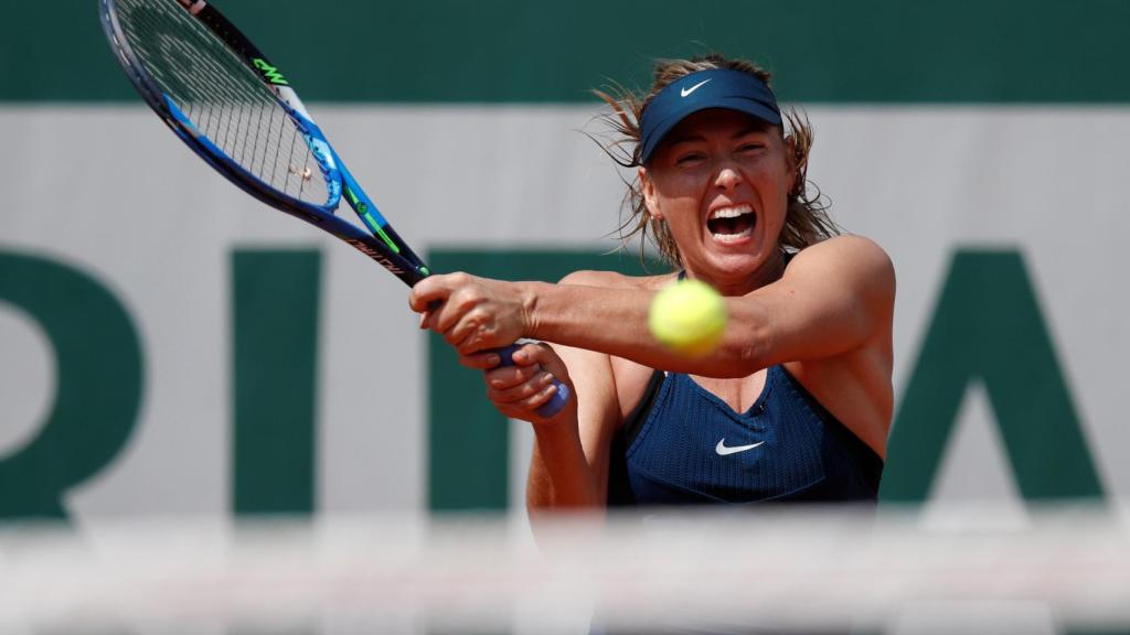 Sharapova, en su partido ante Pliskova.