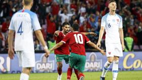 Belhanda celebra el gol de la victoria de Marruecos.