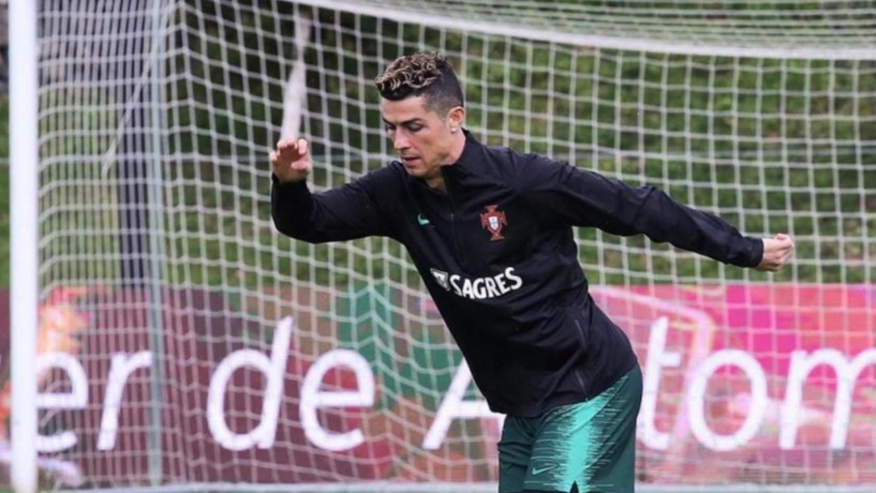 Cristiano entrena con Portugal. Foto. Instagram (@cristiano)