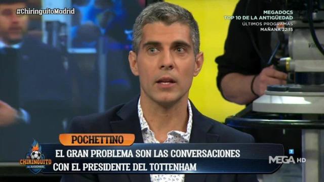 José Luis Sánchez en El Chiringuito. Foto: Twitter (@elchiringuitotv)