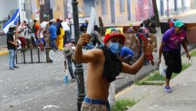 Una de las barricadas levantadas en la ciudad de Masaya.