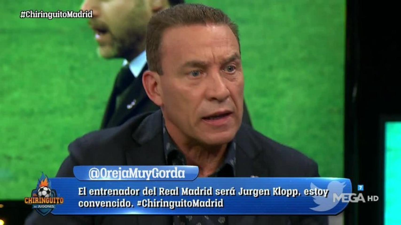 Francisco Buyo en El Chiringuito. Foto: Twitter (@elchiringuitotv)