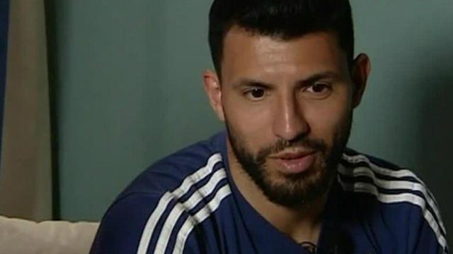 Agüero durante una entrevista con El Chiringuito. Foto Twitter (@elchiringuitotv)