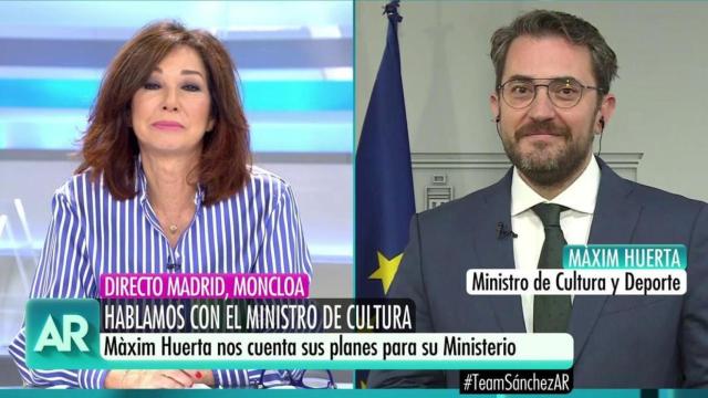 Ana Rosa entrevista a Màxim Huerta.