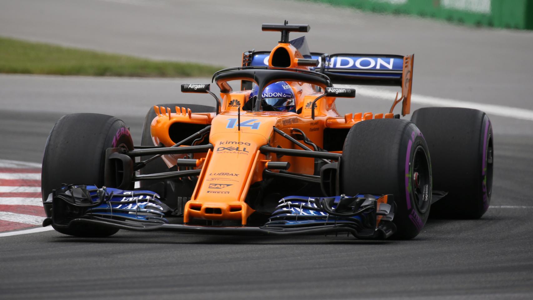 Fernando Alonso, durante el Gran Premio de Canadá.